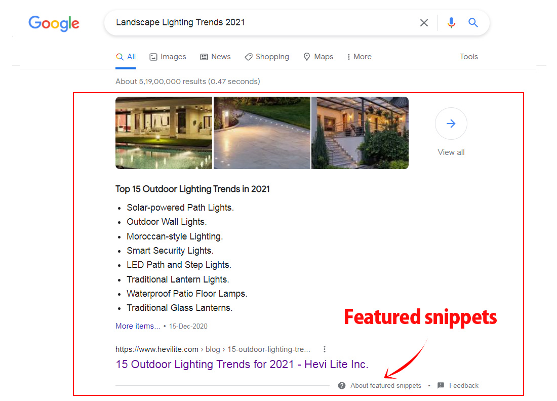 Featured Snippets for Websites Digital Marketing Trends