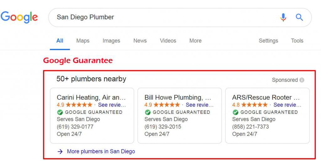 New Google Guarantee to ease booking plumber, hvac professional, electricians