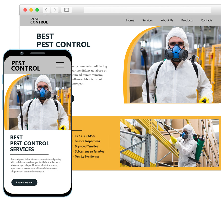 Pest Control Website Design Services by GoMarketing